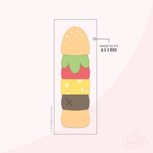 Stacked Tall Burger Cookie Cutter Set .STL File