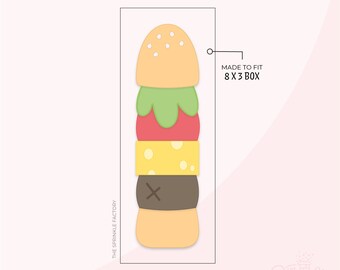 Stacked Tall Burger-koekjessnijderset .STL-bestand + . Eddie-afbeelding in png-bestand!