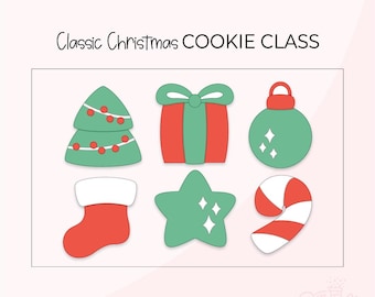 Classic Christmas Cookie Class Cutters 6 .STL Files + 6 .PNG Eddie Images!