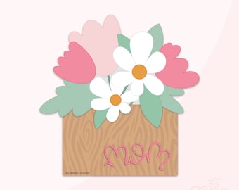 Muttertag Box Arrangement Cookie Cutter .STL-Dateien +. PNG Eddie Bilder!