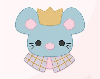 Christmas Ballet Mouse King Head Cookie Cutter .STL File + . PNG Eddie Image!