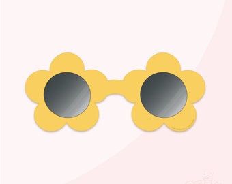 Flower Sunnies Cookie Cutter .STL Files + . PNG Eddie Image!