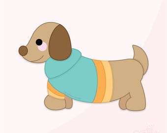 Dachshund Sweater Cookie Cutter .STL Files + . PNG Eddie Image!
