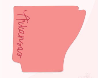 USA State Arkansas Cookie Cutter .STL-bestanden + .SVG-overzicht!
