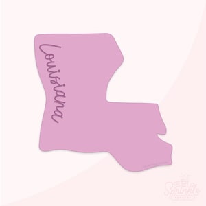 USA State Louisiana Cookie Cutter .STL Files + .SVG Outline!