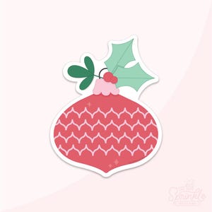 Adorno con cortador de galletas de acebo. Archivo STL + imagen PNG de Eddie.