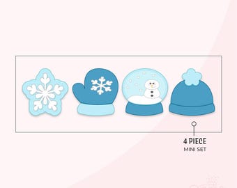 Let It Snow Mini Set Cookie Cutter .STL Files + 4 .PNG Eddie Images!