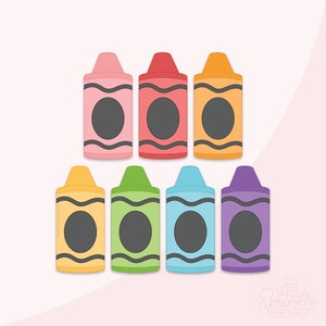 Chunky Crayon Cookie Cutter Set .STL Files  + 8 .PNG Eddie Images!
