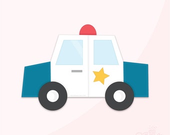 Polizei Auto Modern Cookie Cutter . PNG Eddie Bild!