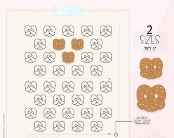 Pretzel Icing Transfer Sheet Printable .PDF