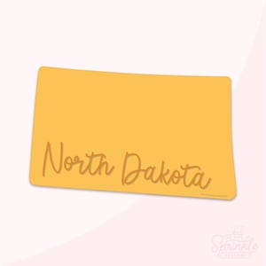USA State North Dakota Cookie Cutter .STL Files + .SVG Outline!