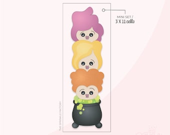 Stacking Sister Witch Mini Cookie Cutter Set .STL Files + . PNG Eddie Images!