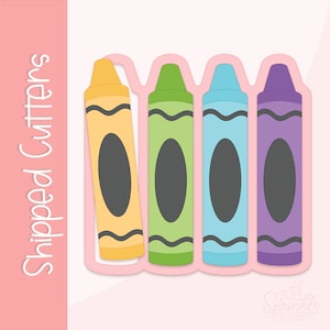 Skinny Crayon Multi Cutter Shipped Cookie Cutter + .PNG Images!