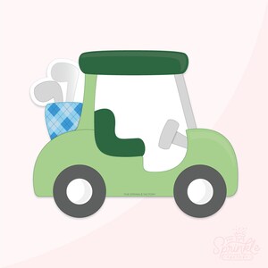 ゴルフ カート クッキー カッター セット .STL ファイル + .PNG エディ イメージ!