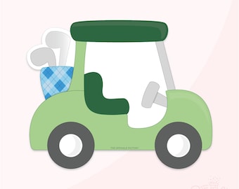 Set di formine per biscotti per carrello da golf File .STL + . Immagine PNG di Eddie!