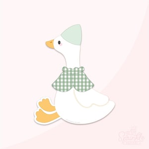 帽子をかぶったおバカなガチョウのクッキーカッター .STL ファイル + .PNG エディ画像!