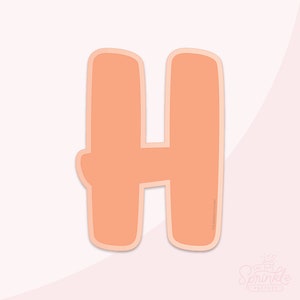 Chunky Letter H Cookie Cutter .STL Files + .SVG Outlines!
