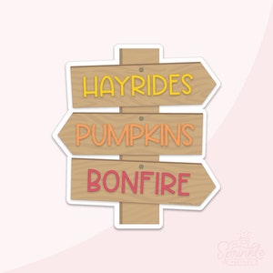 Fall Directional Sign Cookie Cutter .STL Files + . PNG Eddie Images!