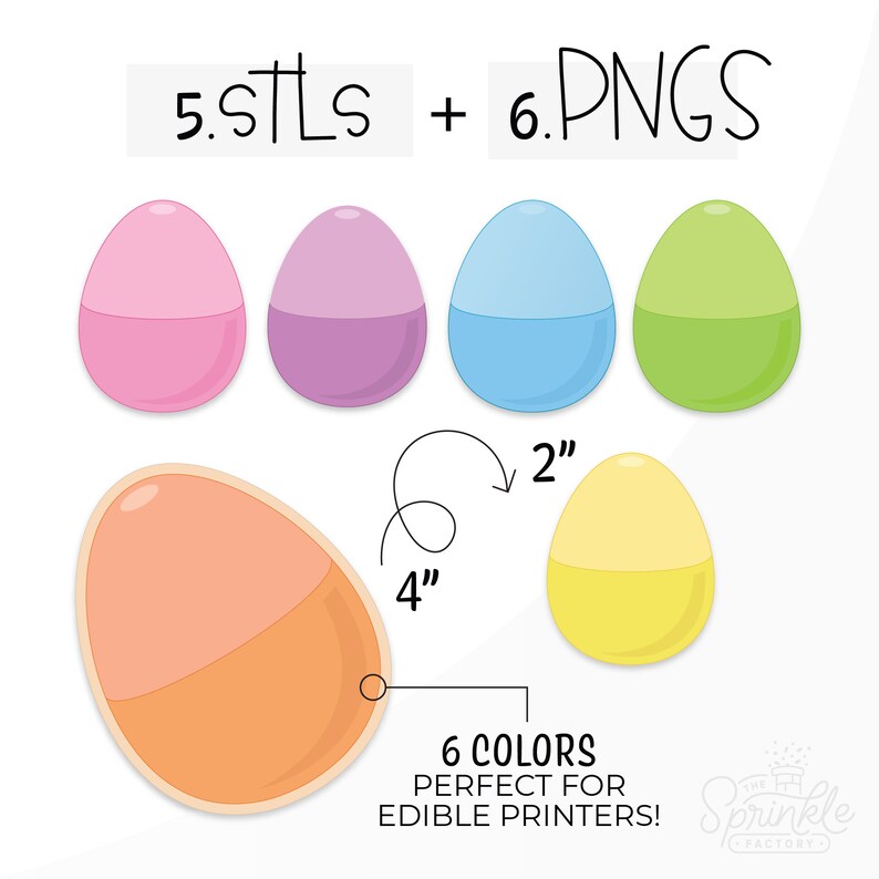 Plastic Egg Cookie Cutter .STL Files . PNG Eddie Images Etsy