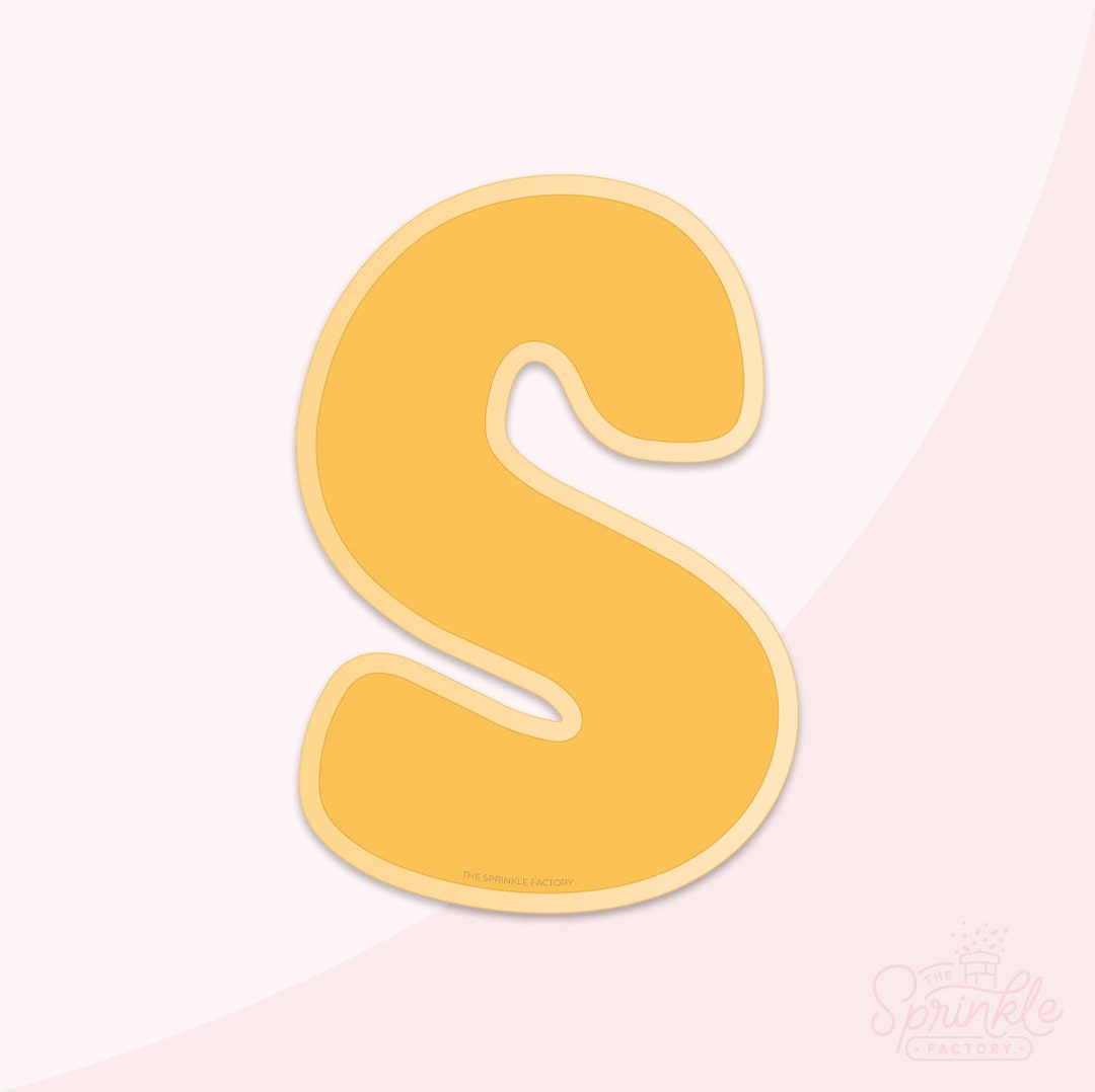 Chunky Letter S Cookie Cutter .STL Files .SVG Outlines Etsy