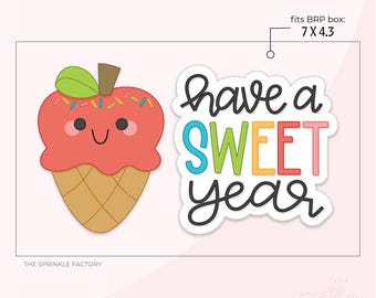 Have A Sweet Year Set Cookie Cutter .STL Files  + 2 .PNG Eddie Images!