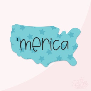 United States Map Cookie Cutter .STL Files + . PNG Eddie Image!