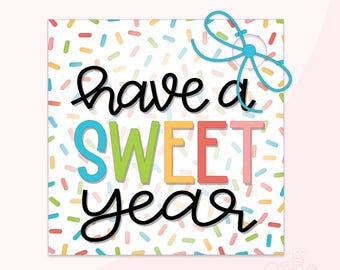 Have A Sweet Year Class 2" Cookie Tag Printable .PDF