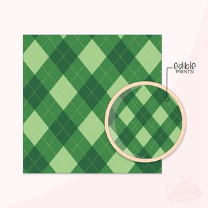 Grüner Argyle Print Print .PNG