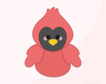 Cardinal Cookie Cutter .STL Files + . PNG Eddie Image!