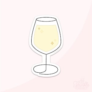 Classy Wine Glass Cookie Cutter .STL Files  + . PNG Eddie Image!
