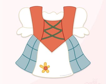 Oktoberfest Dirndl Cookie Cutter .STL Files + . PNG Eddie Image!