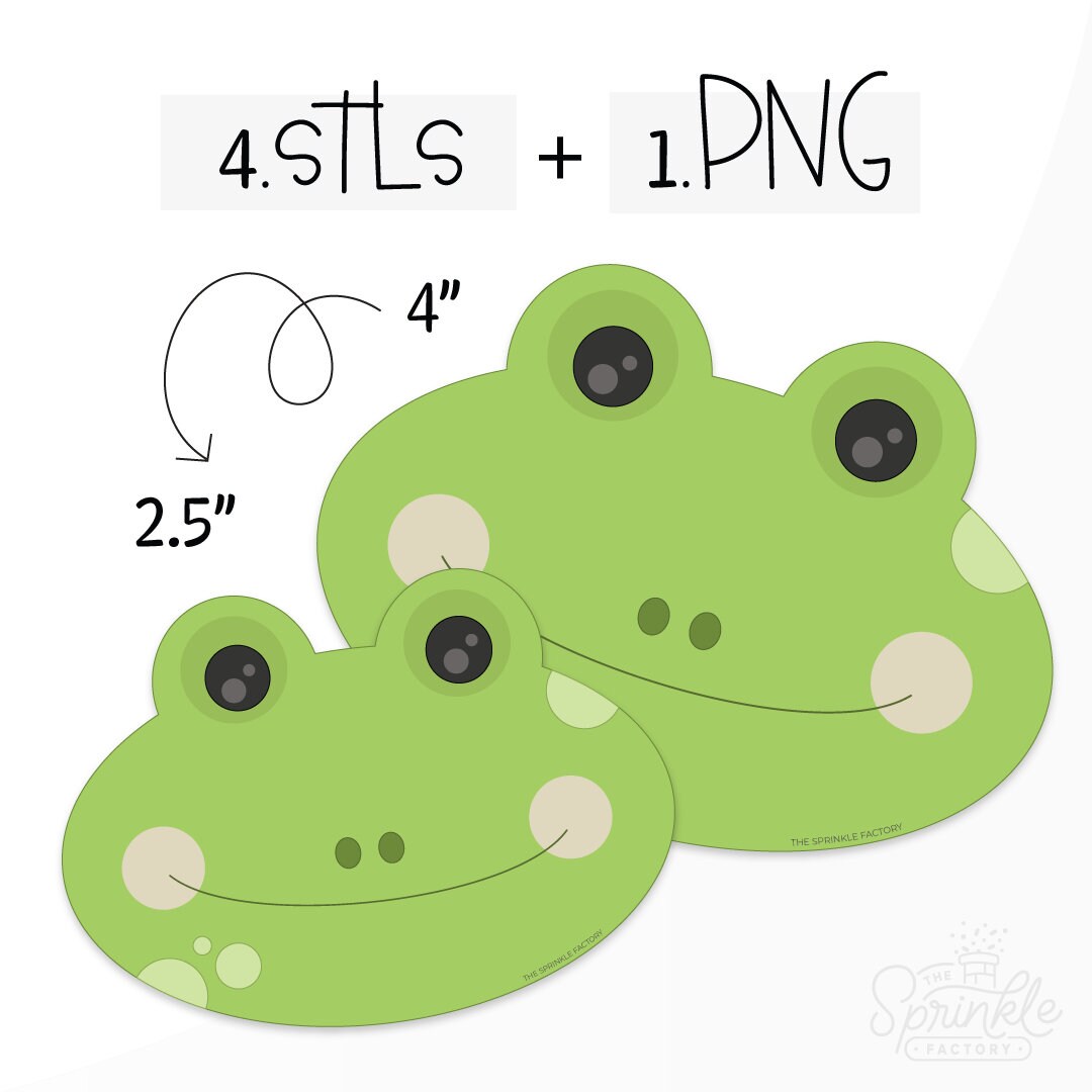 Leap Frog Head Cookie Cutter .STL Files + . PNG Eddie Image! - Etsy