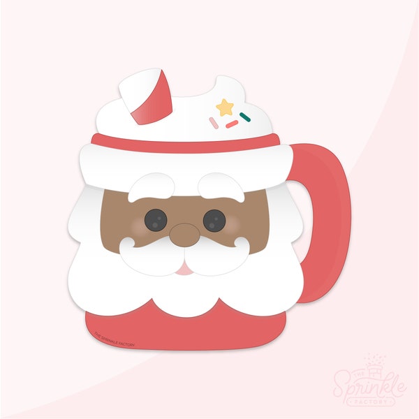 Santa Christmas Mug Cookie Cutter .STL File + . PNG Eddie Images!