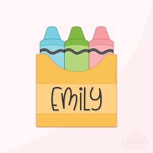 Crayon Box Cookie Cutter Set .STL Files  + .PNG Eddie Image!