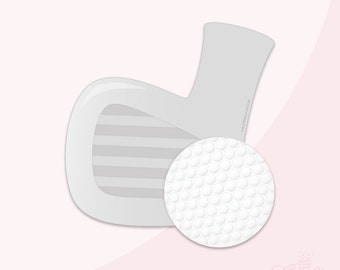 Golfclub met golfbal Cookie Cutter Set. STL-bestanden +. PNG Eddie-afbeelding!
