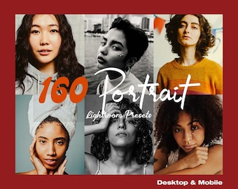 180 Portrait Lightroom Presets Bundle, Desktop & Mobile