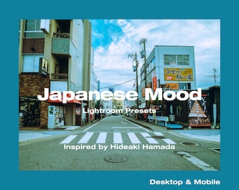 Japanese Mood Lightroom Presets Aesthetic Pack for Desktop & Mobile for Influencers, Bloggers or Photographers