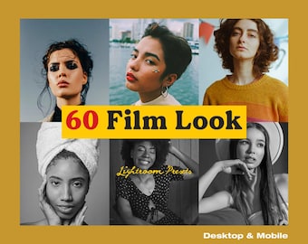 60 Film Look Lightroom Presets | Kodak, Fujifilm, AGFA, Ilford (Desktop & Mobile)