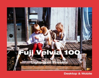 Fujichrome Velvia 100 Lightroom Presets Aesthetic Pack for Desktop & Mobile for Influencers, Bloggers or Photographers