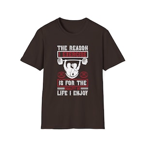 Motivational Fitness T-Shirt, Workout Shirt, Exercise Tee, Gym Apparel, Gift for Fitness Lovers, Quality of Life Exercise Design