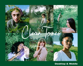 Clean Tones Lightroom Presets, Desktop & Mobile (10 Pack)