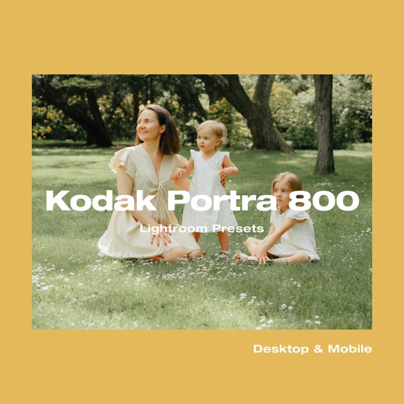 Kodak Portra 800 Film Look Lightroom Presets Aesthetic Pack for