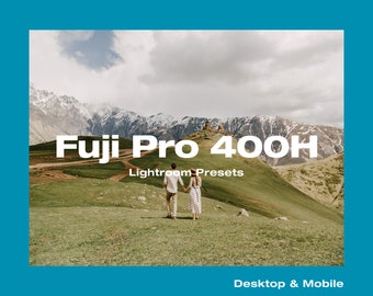 Fujicolor PRO 400H  Lightroom Presets Bundle Aesthetic for Desktop & Mobile for Influencers, Bloggers or Photographers