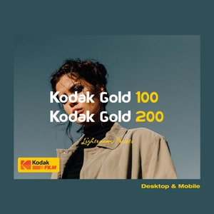 Kodak Gold 100 + Kodak Gold 200 Film Look Lightroom Presets Aesthetic Pack for Desktop & Mobile for Influencers, Bloggers or Photographers