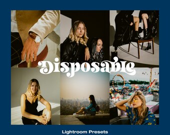 Disposable Camera Film Lightroom Presets, Aesthetic Photo Filters (Desktop & Mobile)