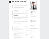 Professional Resume Template for Word, Clean CV Design