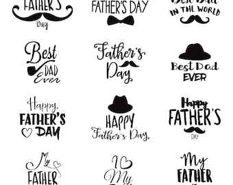 Ensemble SVG Fête des pères | Citations papa, dessins Cricut (téléchargement numérique)