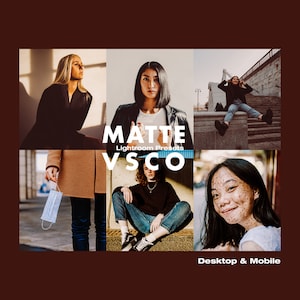 Matte Lightroom Presets Bundle Aesthetic for Desktop & Mobile for Influencers, Bloggers or Photographers
