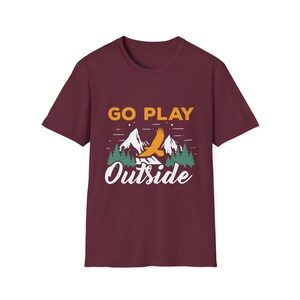 Adventure-Inspired Softstyle T-Shirt, Outdoor Gift, Nature Lover Tee, Camping Apparel, Fun Play Outside Shirt, Eco-Friendly Wear