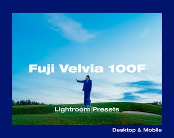 Fuji Velvia 100-F Lightroom Presets Aesthetic Pack for Desktop & Mobile for Influencers, Bloggers or Photographers